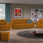 Set Canapea si Fotolii Roma Portocaliu