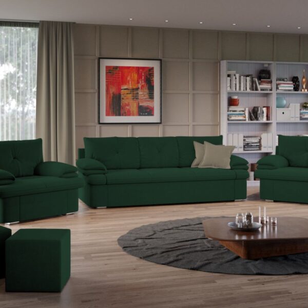 Set Canapea si Fotolii Roma Verde