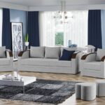 Set Canapea si Fotolii Verona Gri Deschis