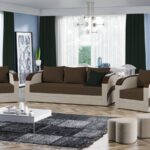 Set Canapea si Fotolii Verona Maro / Crem