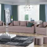 Set Canapea si Fotolii Verona Roze