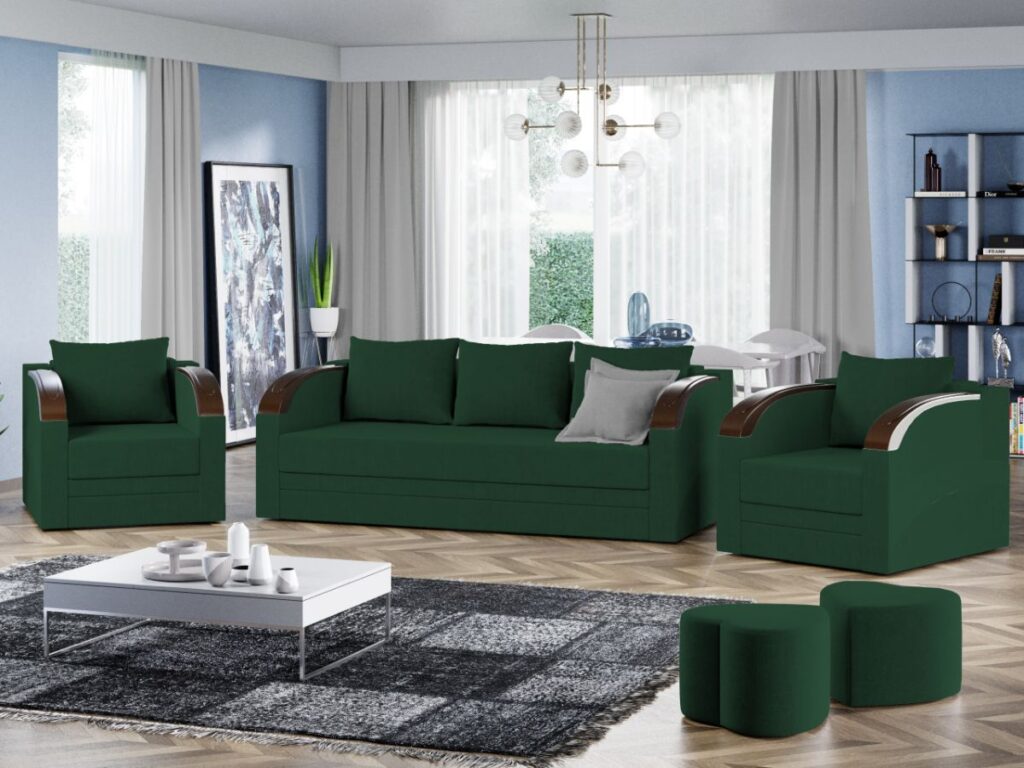 Set Canapea si Fotolii Verona Verde