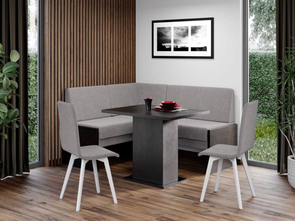 Set Coltar de Bucatarie Smart Rino 88/Pal Wenge + Masa + 2 Scaune