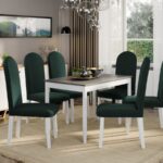 Set Masa Grand Gri + 6 Scaune Grand Verde