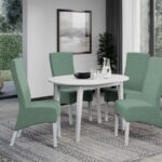 Set Masa Rosa extensibila + 4 Scaune Paris Castel 34