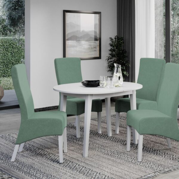 Set Masa Rosa extensibila + 4 Scaune Paris Castel 34