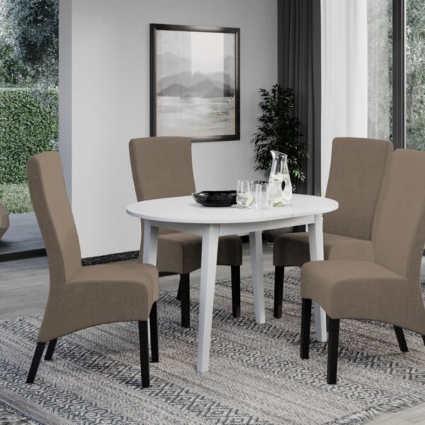 Set Masa Rosa extensibila + 4 Scaune Paris Vardo 35