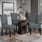 Set Masa Smart Wenghe + 4 Scaune Oslo Castel 91