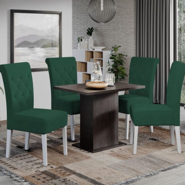 Set Masa Smart Wenghe + 4 Scaune Oslo Royal Velvet 12