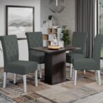 Set Masa Smart Wenghe + 4 Scaune Oslo Royal Velvet 20