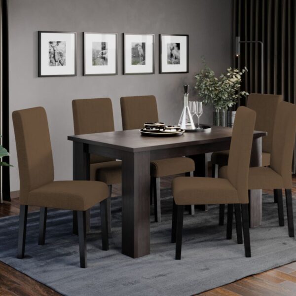 Set Masa Venetia extensibila + 6 Scaune Eco Savio 38