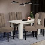 Set Masa Venetia extensibila + 6 Scaune Wog Castel 20