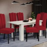 Set Masa Venetia extensibila + 6 Scaune Wog Vardo 58