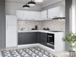 Set Mobila Bucatarie Colt Mina Dual 180*220 Gri Antracit/Alb C112 - imagine 3