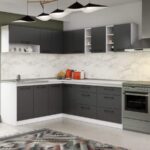 Set Mobila Bucatarie Colt Mina Grafit 180*220 Gri Antracit - C94