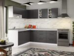 Set Mobila Bucatarie Colt Mina Grafit 180*220 Gri Antracit - C94 - imagine 3