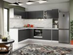 Set Mobila Bucatarie Colt Mina Grafit 180*260 Gri Antracit - C85 - imagine 3
