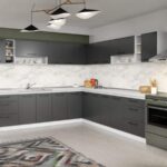 Set Mobila Bucatarie Colt Mina Grafit 280*280 Gri Antracit - C92