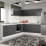Set Mobila Bucatarie Colt Mina Grafit 300*210 Gri Antracit - C93