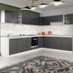 Set Mobila Bucatarie Colt Mina Grafit 300*240 Gri Antracit - C88