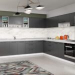 Set Mobila Bucatarie Colt Mina Grafit 300*300 Gri Antracit - C91
