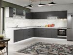 Set Mobila Bucatarie Colt Mina Grafit 300*300 Gri Antracit - C91 - imagine 3