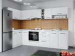 Set Mobila Bucatarie Colt Mina Pure 140*300 Alb C62 - imagine 3