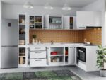 Set Mobila Bucatarie Colt Mina Pure 280*160 Alb C63 - imagine 2