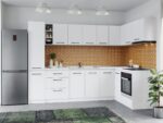 Set Mobila Bucatarie Colt Mina Pure 280*160 Alb C63 - imagine 3