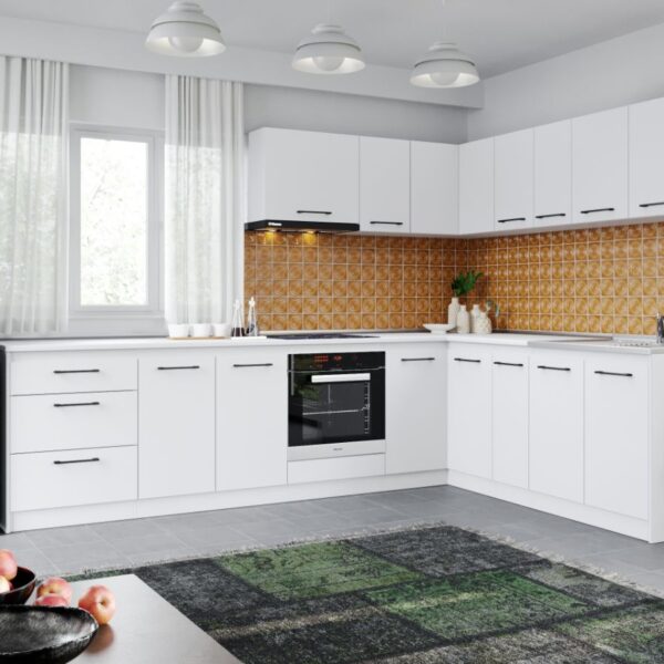 Set Mobila Bucatarie Colt Mina Pure 300*210 Alb C66