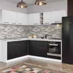 Set Mobila Bucatarie Colt Mina Yang 180*220 Ferrara/Alb C140