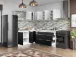 Set Mobila Bucatarie Colt Mina Yang 180*220 Ferrara/Alb C148 - imagine 2