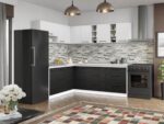 Set Mobila Bucatarie Colt Mina Yang 180*220 Ferrara/Alb C148 - imagine 3