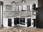 Set Mobila Bucatarie Colt Mina Yang 180*260 Ferrara/Alb C139 - imagine 2