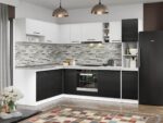 Set Mobila Bucatarie Colt Mina Yang 180*260 Ferrara/Alb C139 - imagine 3