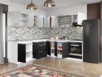 Set Mobila Bucatarie Colt Mina Yang 240*240 Ferrara/Alb C141 - imagine 2
