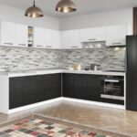 Set Mobila Bucatarie Colt Mina Yang 240*240 Ferrara/Alb C141