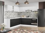 Set Mobila Bucatarie Colt Mina Yang 240*240 Ferrara/Alb C141 - imagine 3