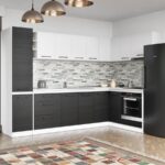 Set Mobila Bucatarie Colt Mina Yang 280*160 Ferrara/Alb C144