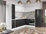 Set Mobila Bucatarie Colt Mina Yang 280*160 Ferrara/Alb C144 - imagine 3