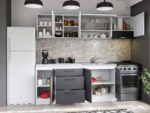 Set Mobila Bucatarie Mina Dual 240 Gri Antracit/Alb C100 - imagine 2