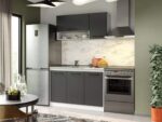 Set Mobila Bucatarie Mina Grafit 120 Gri Antracit C79 - imagine 3