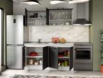 Set Mobila Bucatarie Mina Grafit 160 Gri Antracit C77 - imagine 2