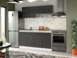Set Mobila Bucatarie Mina Grafit 160 Gri Antracit C77 - imagine 3