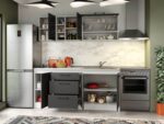 Set Mobila Bucatarie Mina Grafit 180 Gri Antracit C72 - imagine 2