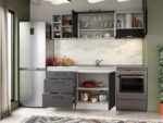 Set Mobila Bucatarie Mina Grafit 200 Gri Antracit C75 - imagine 2