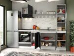 Set Mobila Bucatarie Mina Grafit 220 Gri Antracit C84 - imagine 2