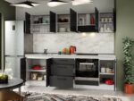 Set Mobila Bucatarie Mina Grafit 240 Gri Antracit C69 - imagine 2