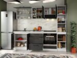 Set Mobila Bucatarie Mina Grafit 244 Gri Antracit C71 - imagine 2