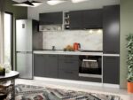 Set Mobila Bucatarie Mina Grafit 244 Gri Antracit C71 - imagine 3